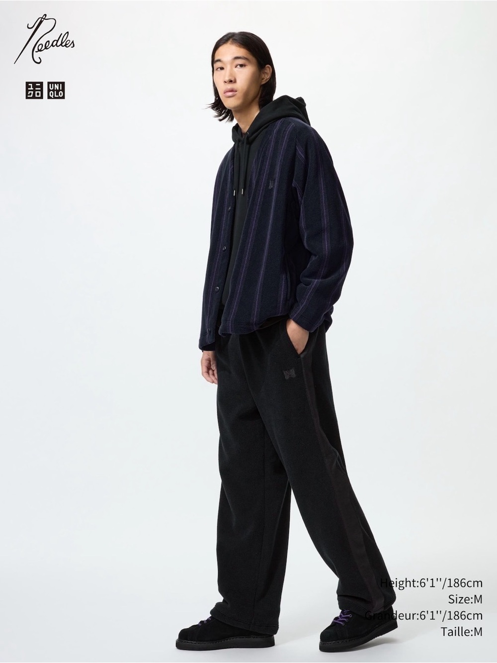 UNIQLO x Needles Fleece Wide Pants – Black